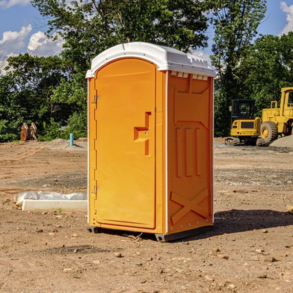 how often are the portable toilets cleaned and serviced during a rental period in Rawlings